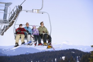 Family on Ski Lift