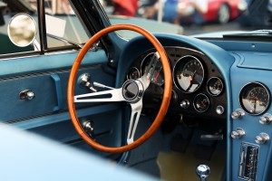 classic retro vintage blue car