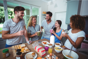 Breakfast in Kitchen